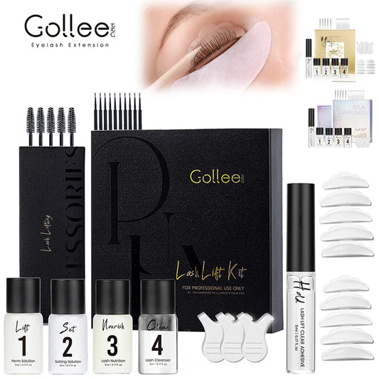 Gollee New Original Eyelash Lifting Perm Retention 4-6 Weeks Lash Lift Set For Lash Curler Eyelash Perm Kit Treatment Makeup Set