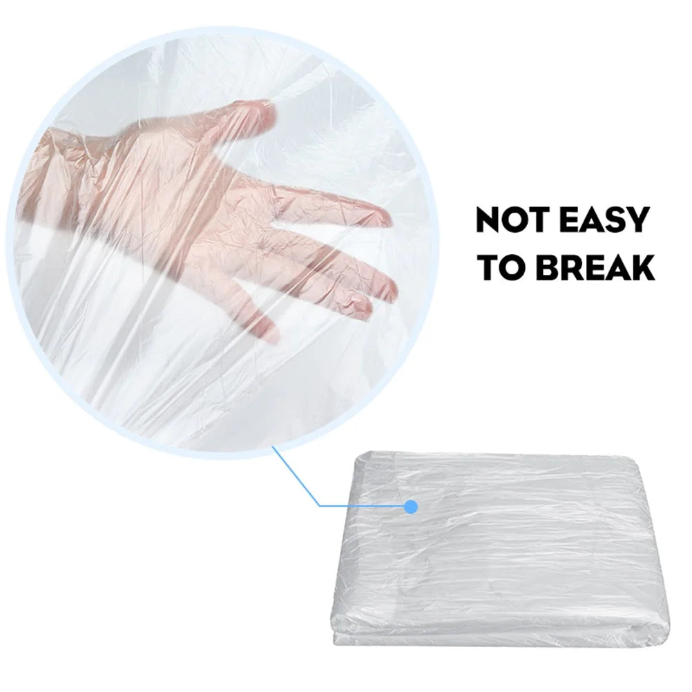100pcs Disposable Plastic Couch Cover Bedspread SPA Massage Treatment Table Sheets Transparent Beauty Bed Waterproof Film