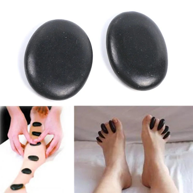 Hot Stone Massage Set Heater Relieve Stress SPA Solan Health Care Lava Basalt round massage tool Stones