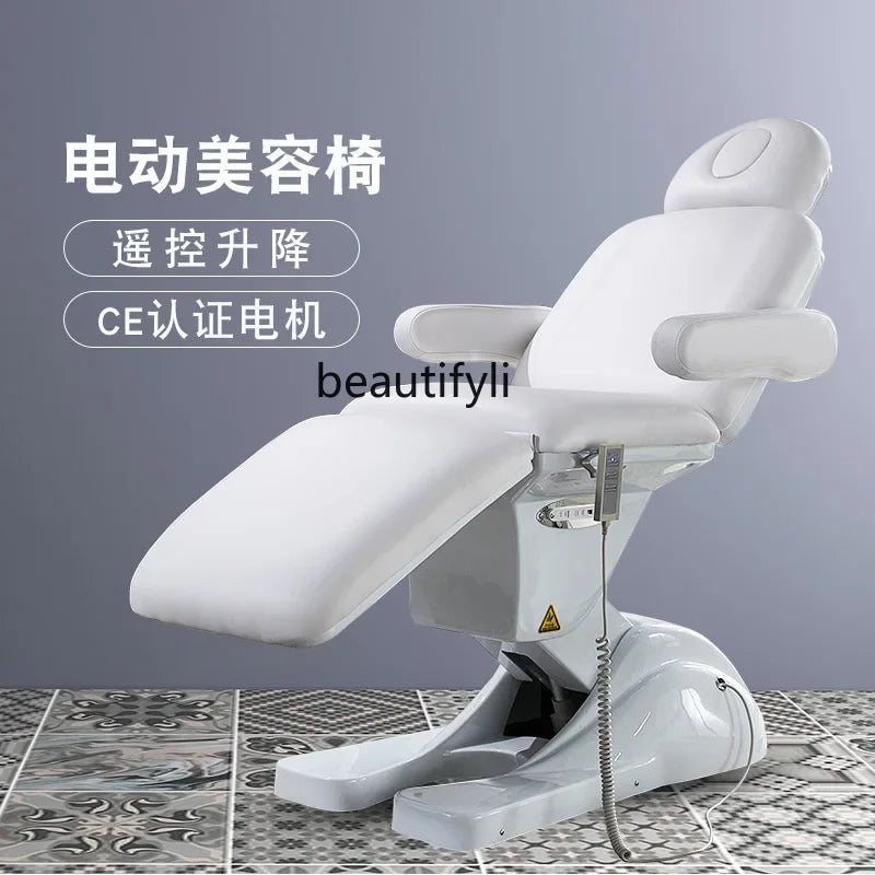 Electric Beauty Body Shaping  Tattoo Embroidery Bed Micro-Finishing Multifunctional Elevated Bed Folding Beauty Salon Bed