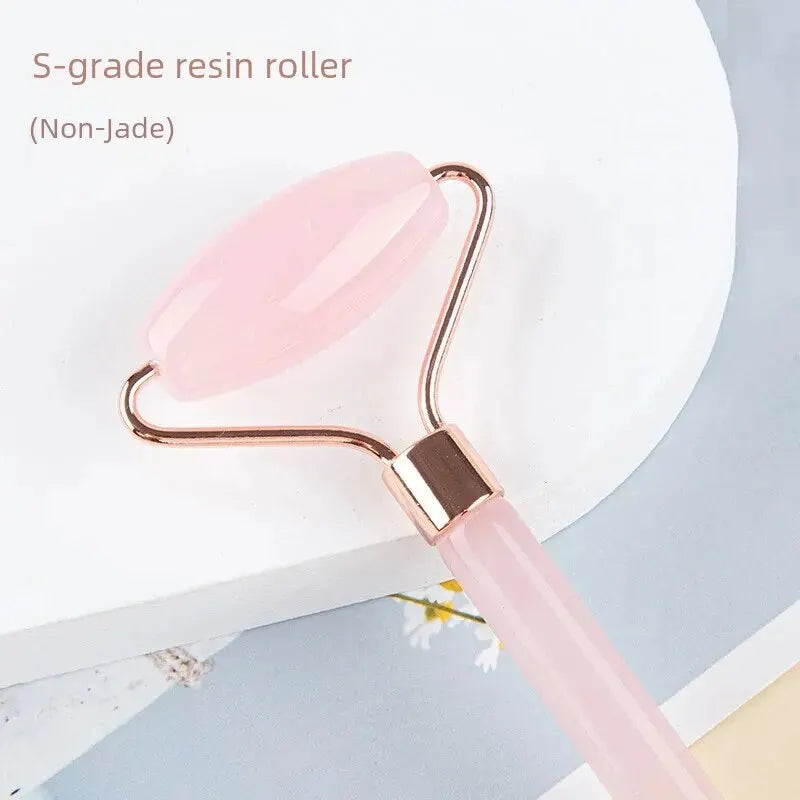 Dual-Headed Crystal Roller Face Massage Stick Non-Jade Facial Beauty Flower Stick Health Care Massage Tool Body Face Fitness