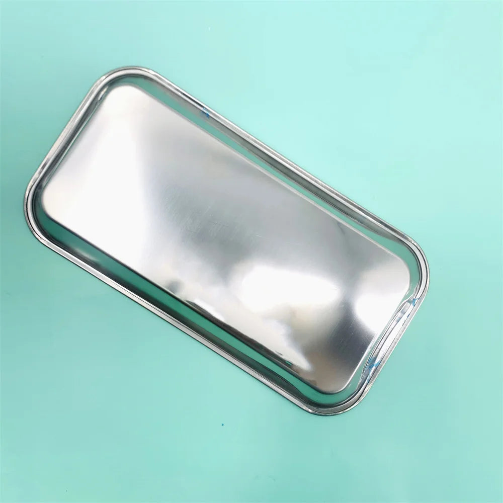 1PCS Stainless Steel Surgical Medical Rectangle Tray Disinfection Plate eyebrow lip Tattoo Supplies Sterilization High Quality