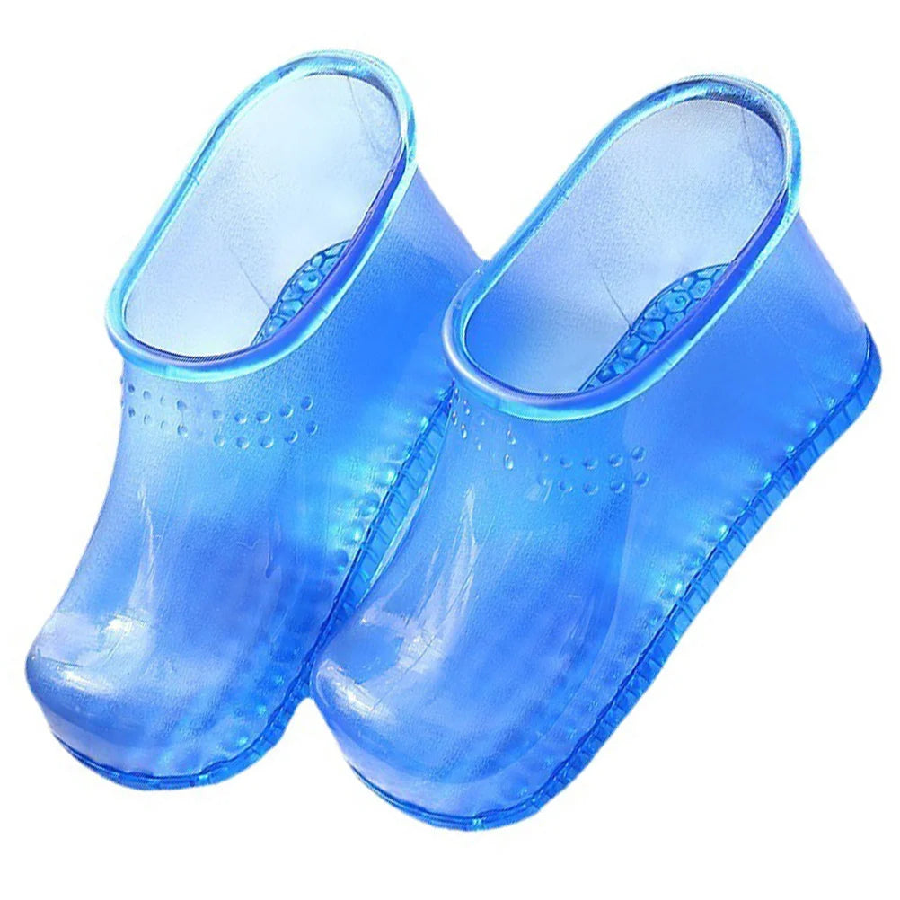 1 Pair Foot Bath Shoes Bucket Soaking Spa Boots Basin Soak Washing Boot Tub Pedicure Toe Feet Slippers PVC Foot Soaking Boots