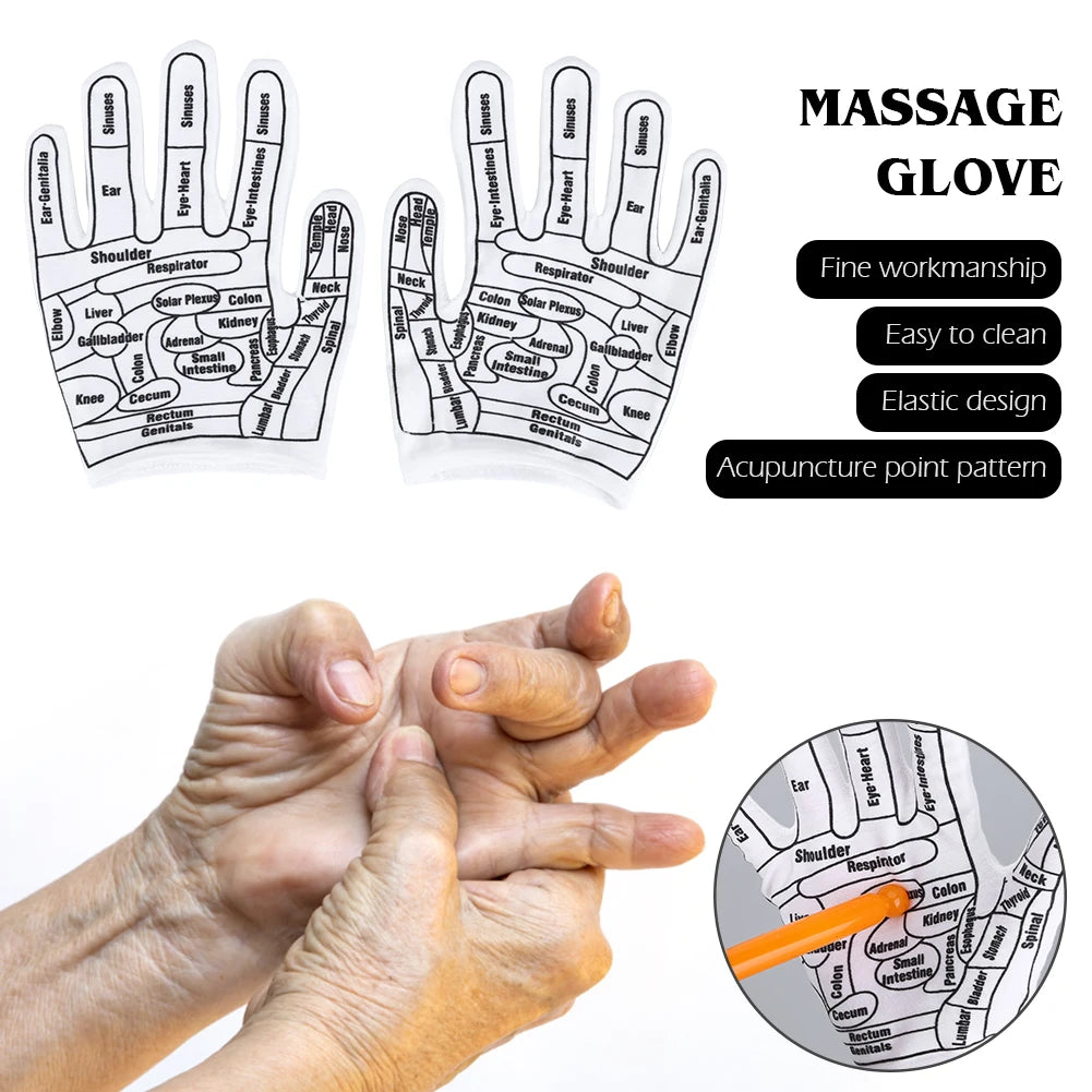 Gloves Hand Reflexology Acupoint Acupressure Tools Glove Hands Reusable Mittens Household Spa Point Exfoliator Textured