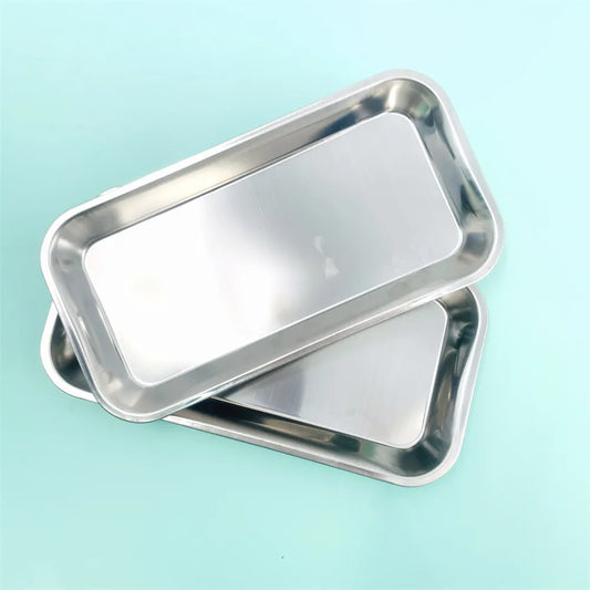 1PCS Stainless Steel Surgical Medical Rectangle Tray Disinfection Plate eyebrow lip Tattoo Supplies Sterilization High Quality