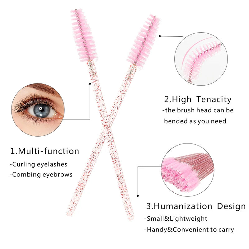 Eyelash Makeup Tools Set Brushes Eye Gel Pad Patch Tape Glue Ring Disposable Mascara Wand Applicator Lashes Extension Supplies