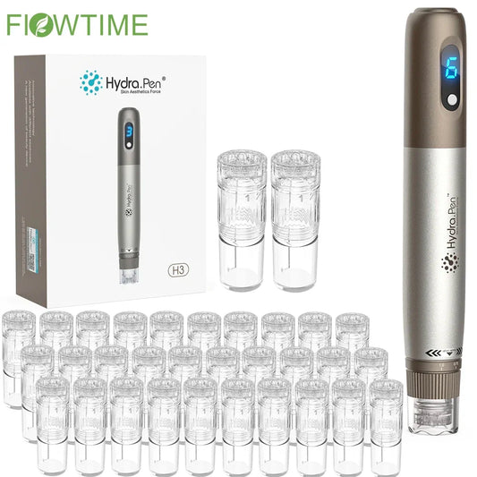 Professional Hydra. Pen H3 Wireless Microneedling With 32Pcs Needles Cartridges Derma Rolling Microneedle Skincare Beauty Device