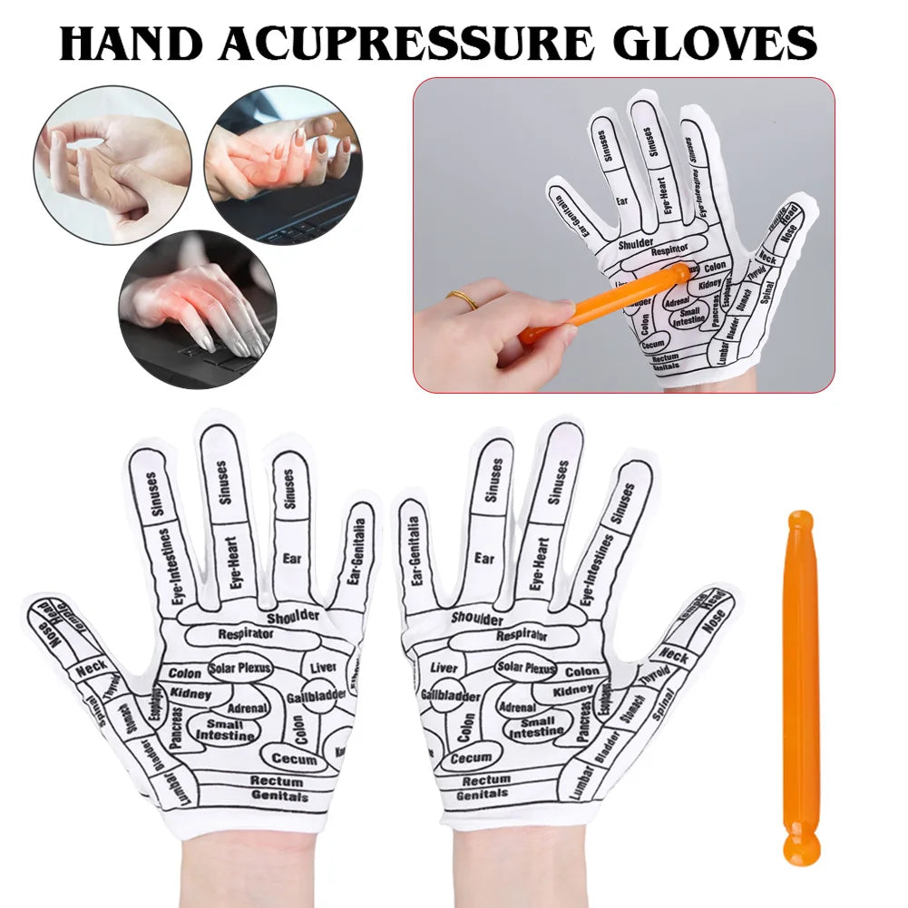 Gloves Hand Reflexology Acupoint Acupressure Tools Glove Hands Reusable Mittens Household Spa Point Exfoliator Textured