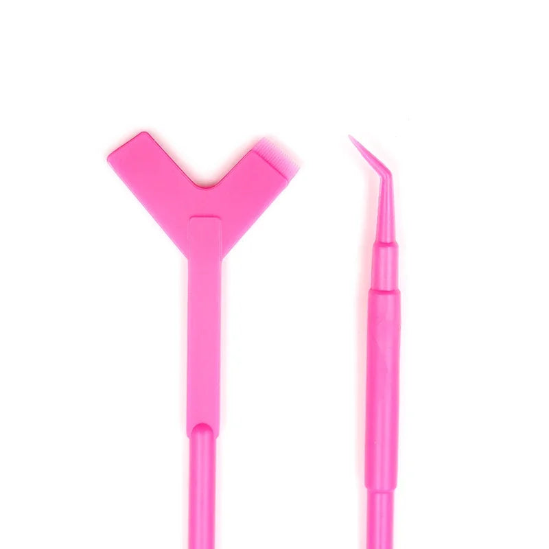10Pcs Reuseable Plastic Eyelash Perming Stick Tool Eyelash Extension Y Shape Comb Lash Lifting Curler Applicator Make Up brushes