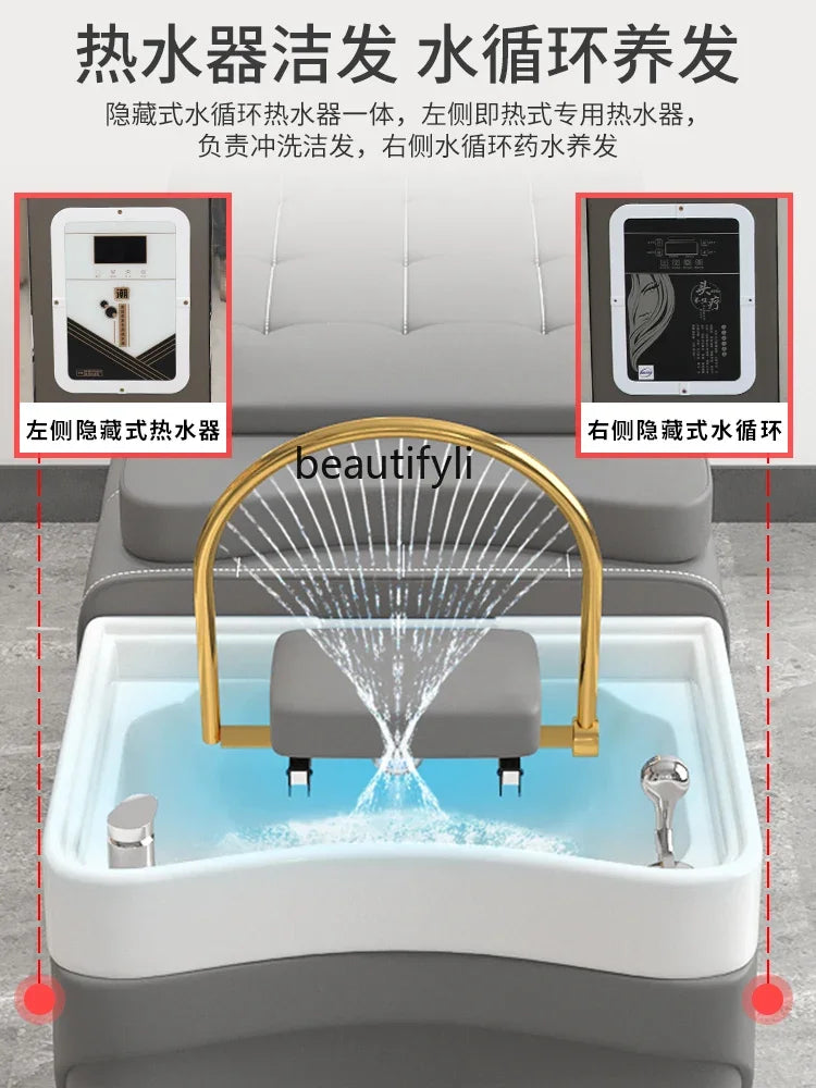 Thai Head Therapy Water Circulation Hair Saloon Dedicated Hairdressing Massage Shampoo Bed Beauty Massage Bed