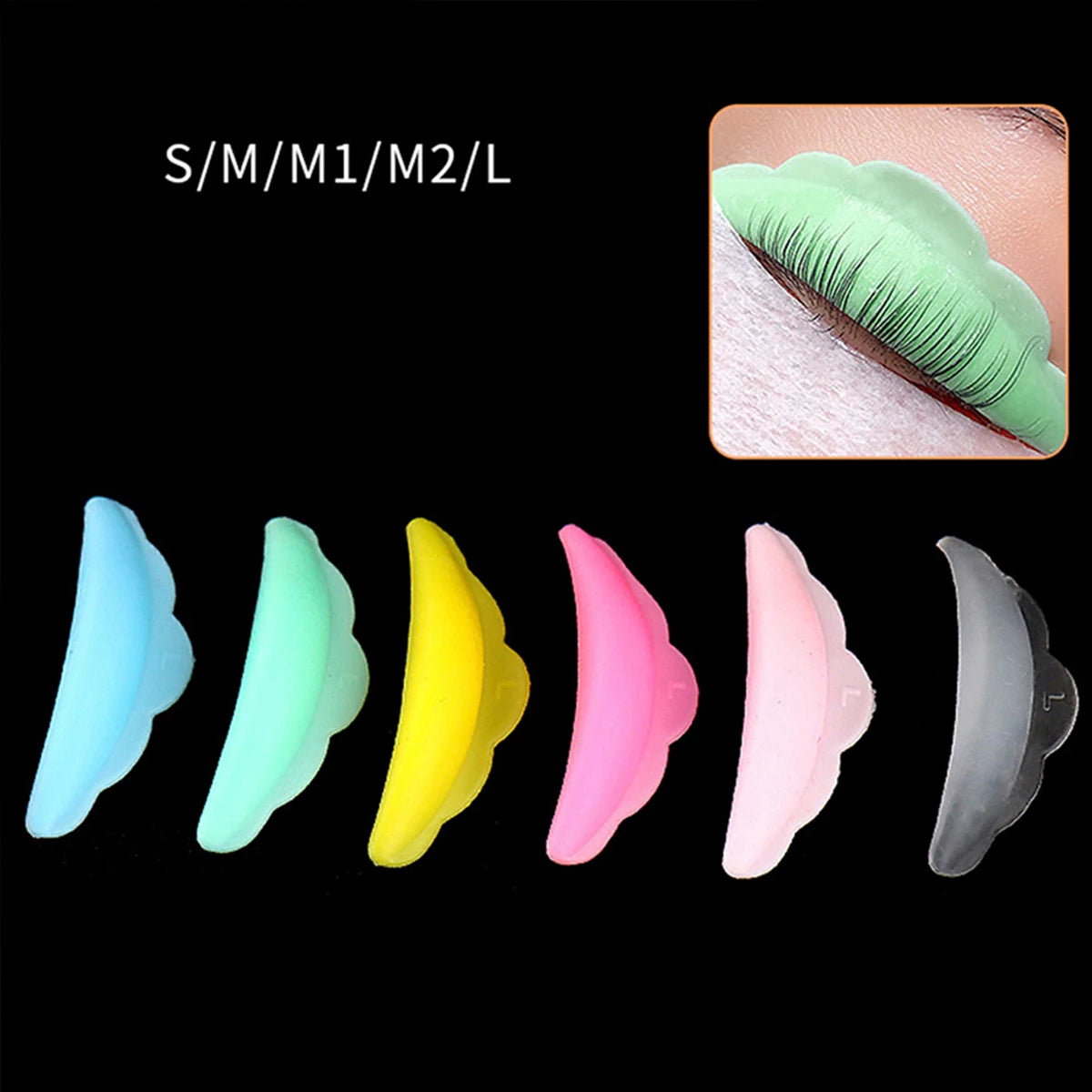 10Pcs Reusable Eyelash Lifting Kit Silicone lamination Pad Eyelash Perm Rods 3D Eyelashes Extension Curler Pad Makeup Tool
