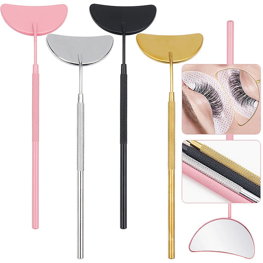 1Pc Semicircle Eyelash Mirror Long Hand Mirror For Checking False Lashes Extension Supplies Accessories Women Makeup Tools
