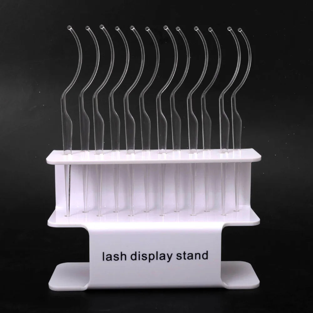Yiernu customized Lash Tester Stick Fancy Eyelash Display Stand with 12 Eye Lash Test Sticks Holes Eyelash Displaying Testers