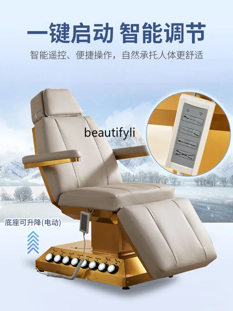 Electric Beauty Elevated Bed Beauty Salon Special Heating Constant Temperature Operating Bed with Foot Control