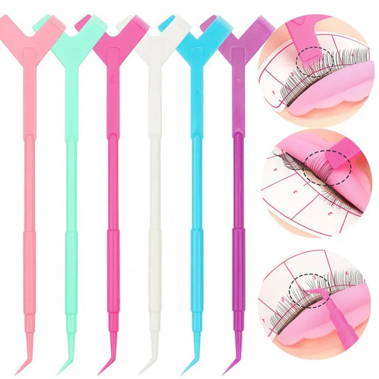 10Pcs Reuseable Plastic Eyelash Perming Stick Tool Eyelash Extension Y Shape Comb Lash Lifting Curler Applicator Make Up brushes