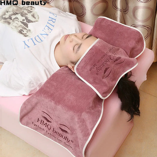 Reusable Eyelash Extension Hat Soft Lash Pillow Towel Professional Grafted Eyelashes Salon Hair Caps SPA Makeup Accessories Tool