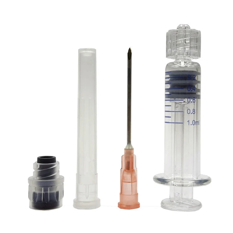 1PC 1ML 3ML 5ML Luer Lock Syringes Screw Blunt Tip Needles Caps For Industrial Dispensing for Thick Liquids Glue Lab
