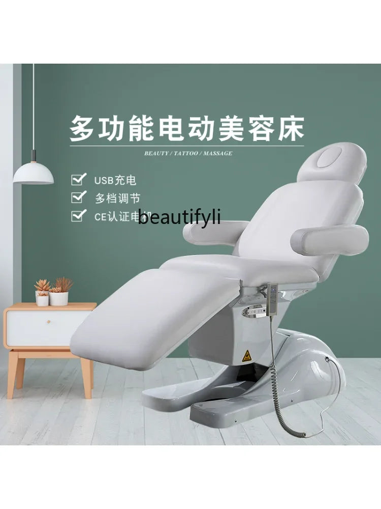 Electric Beauty Body Shaping  Tattoo Embroidery Bed Micro-Finishing Multifunctional Elevated Bed Folding Beauty Salon Bed