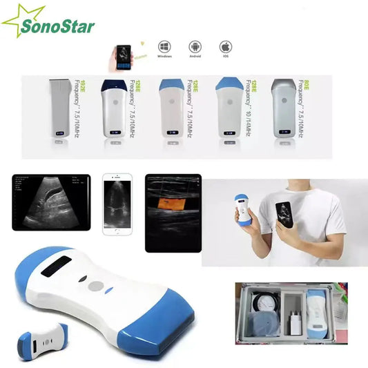 Sonostar Wireless Ultrasound Probe Scanner Portable Machine WIFI Ultrasound Scanner Machine support iOS Android Windows USG CE